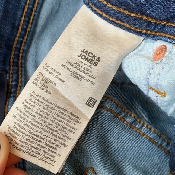 Jack and Jones Blue Skinny Liam Jeans - Picture 11 of 12